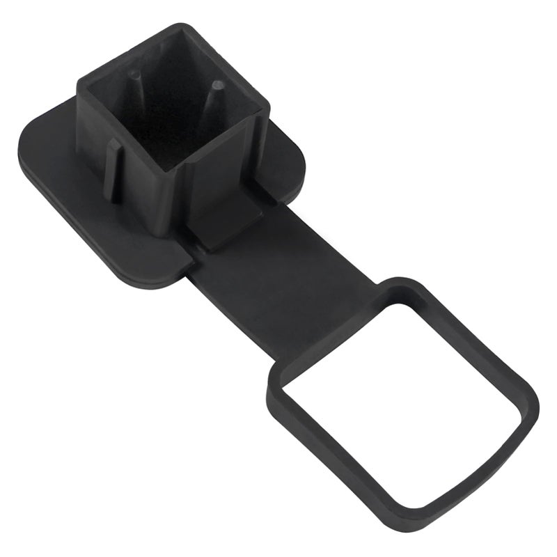 Dorhea Trailer Hitch Tube Cover 2'' Rubber Hitch Tube Cover Plug Cap Insert 2 inch Receivers Class 3 4 5 for Dodge Ram Porsche Benz Toyota Ford Jeep Chevrolet Nissan ATV UTV Polaris - Black - Image 3